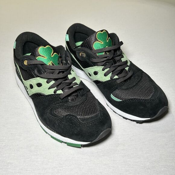 Saucony Azura “St. Patrick's Day" sneakers Size 7.5 in black and green - Picture 1 of 7